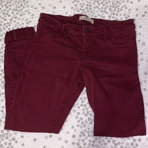 burgundy hollister pants
